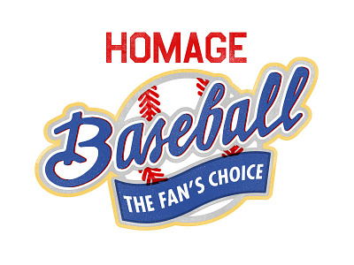Baseball Logo baseball baseball card fans fastball homage sports vintage