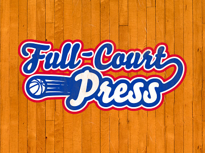 Full Court Press basketball court hardwood logo nba sports type