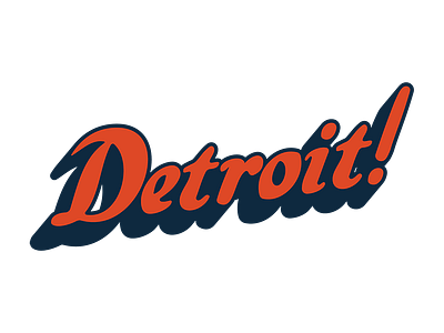 Detroit! baseball bob seger detroit michigan midwest tigers typography
