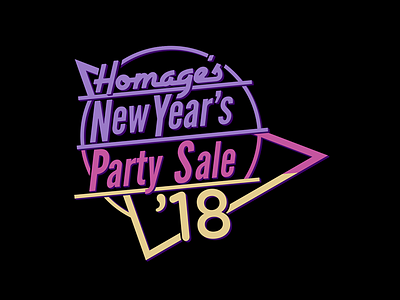 New Year Party 2018 80s dick clark geometric homage neon neon light new year new years eve rockin eve sale