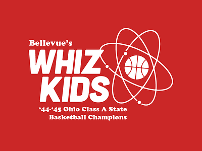 Whiz Kids atom basketball bellevue firelands high school icon ohio tshirt vintage whiz kids