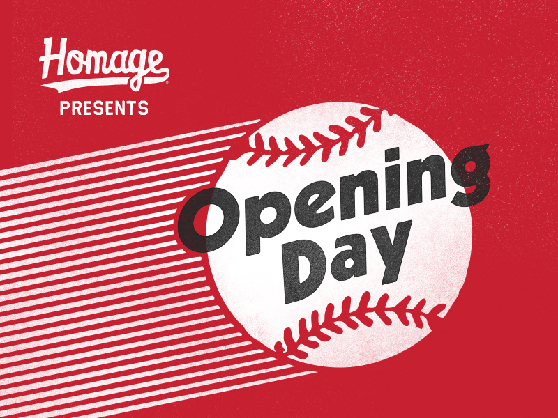 Opening Day motion logo icon opening day homage sports baseball