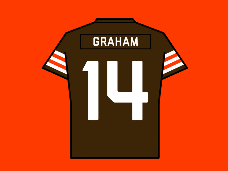 Cleveland QBs apparel bold browns cle cleveland draft football homage icon jersey sports