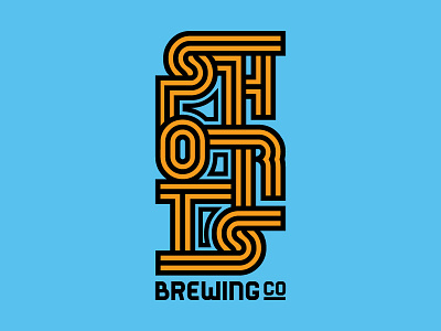 Shorts Brewing Co. beer brewery lines michigan retro sans serif thick type typography vintage