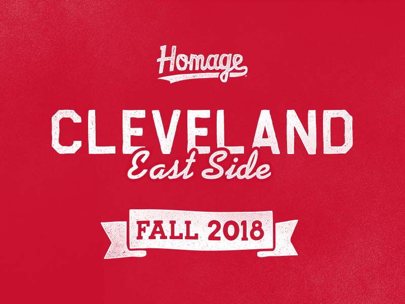 East Side sports cleveland rough vintage banner signage texture type