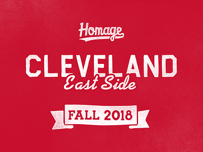 East Side banner cleveland rough signage sports texture type vintage