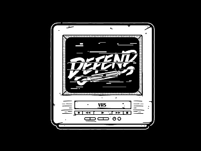 Defend Wrestling defend illustration indy pop punk static television tv vhs wrestling