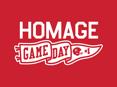 HOMAGE Game Day college college sports football hand lettering homage logo ohio ohio state osu pennant
