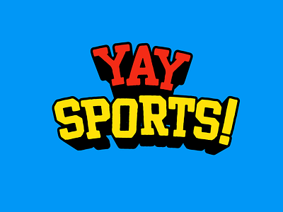 Yay Sports! bright custom type logo sports type varsity vintage yay