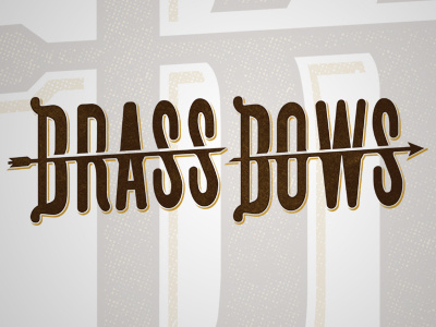 Brass Bows arrow bow brass identity logo