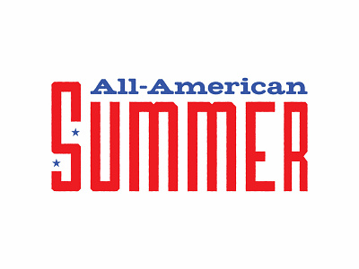 All American Summer america american distress homage logo retro stars stars and stripes summer usa vintage wordmark wordmark logo