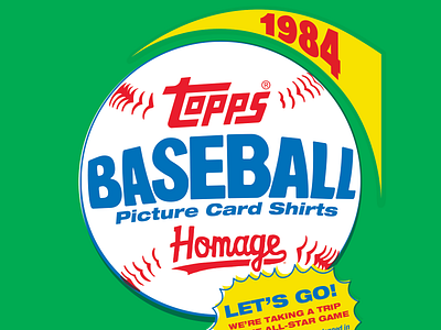 Topps Packaging 1984 all-star baseball baseball card cards gum homage packaging packaging design shirts sports sports design topps vintage
