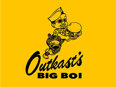 Outkast's Big Boi big boi big boy fast food hip hop illustration outkast rap vector
