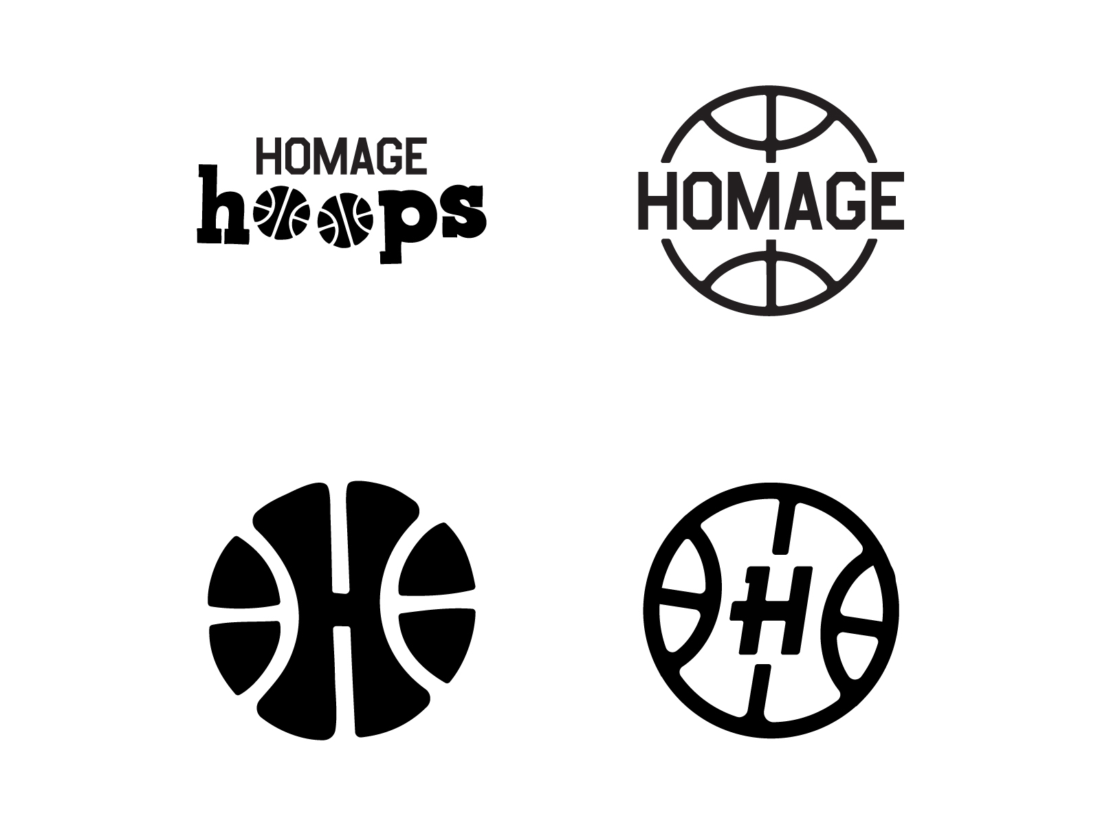 HOMAGE Hoops Icons instagram slam dunk line art iconography vector icon basketball nba homage hoops