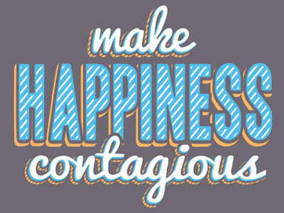 Project Happiness Apparel Campaign apparel blue happiness happy shirt stripe type typography