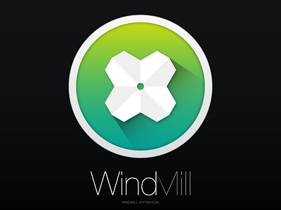 Windmill app button clean flat icon identity illustration logo osx ui windmill yosemite