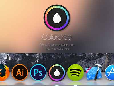 Colordrop color drop flat icns icon logo mavericks osx ui yosemite