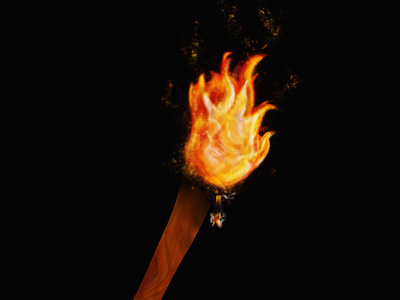 Torch design fire flame illustration invenio old torch