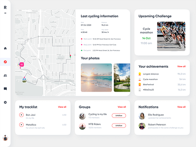 Сyclist dashboard 2d clean dashboard design gotoinc light minimal simple ui web web design