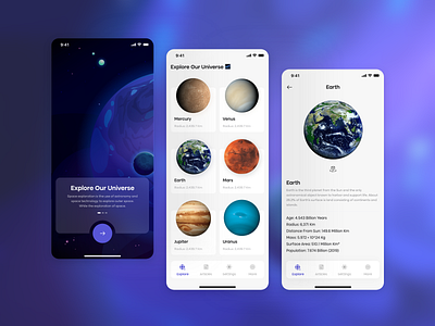 Explore Universe App Concept