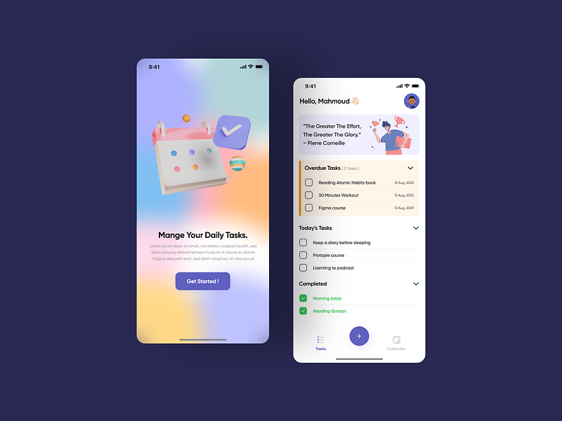 Task Mangement App designs, themes, templates and downloadable graphic ...