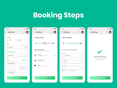 Booking Steps design ui ui ux design ui deisgn ui ux appdesign uidesign uiux design ux ux ui ux designer