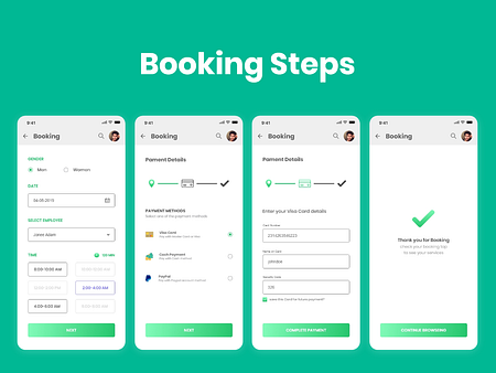 Booking Steps by Mahmoud Sami on Dribbble