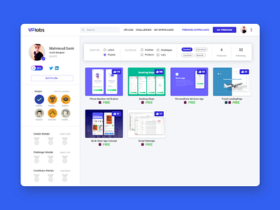 UpLabs Profile Redesign design ui ui ux design ui deisgn ui uiux uidesign appdesign ui ux appdesign uidesign uidesignuiuxwebdesign uiux design ux ux ui ux designer web webdesign website