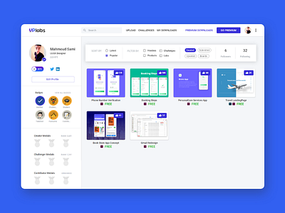 UpLabs Profile Redesign