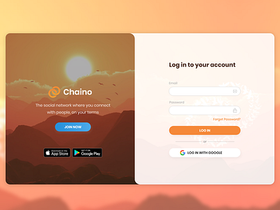 Chaino Login Page Redesign