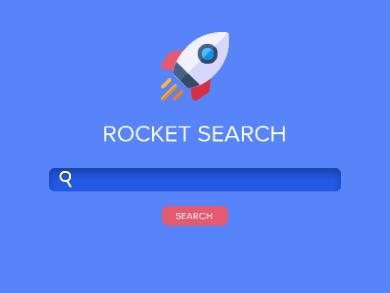 Rocket Search Micro Interaction aniamted gif interaction interactive search ui