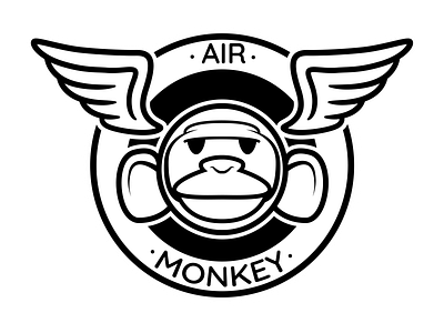 Air Monkey animation branding illustration logo