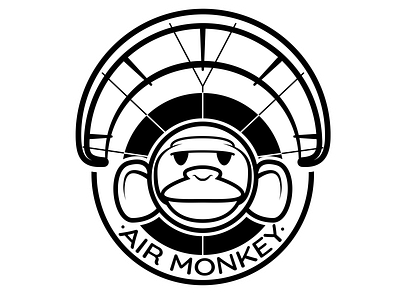 Airmonkey branding design illustration logo