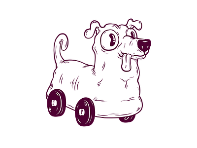 Buddy buggy buggy design dog illustration vector