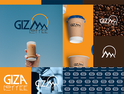 Giza Coffee branding coffee design egypt flat graphic design icon illustration logo minimal pyramids