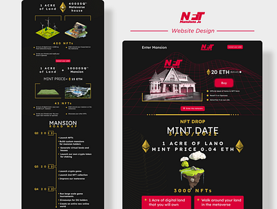 NFT Mansion.IO Website UI Design graphic design nft ui ui design web design