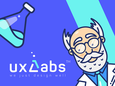 uxlabs branding design flat illustration logo