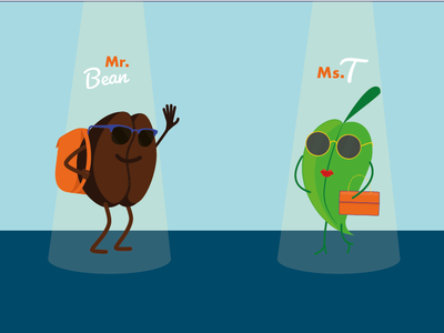 Characters | Mr. Bean & Ms. T adobe branding character characterdesign creative design icon illustrations vector vectorart