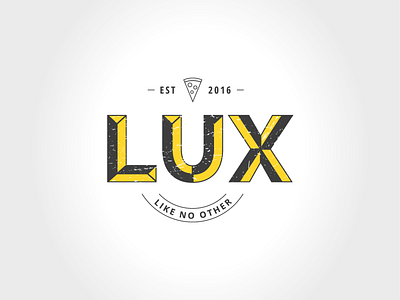 LUX Groningen - Logo adobe branding color creative creative agency design logo logodesign pizza yellow