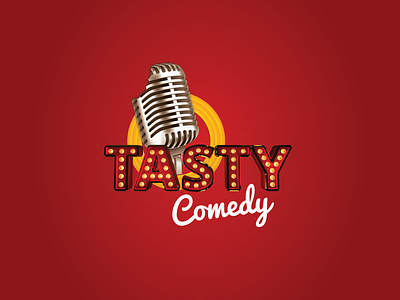 Logo for Tasty Comedy branding color creative design identity logo vector