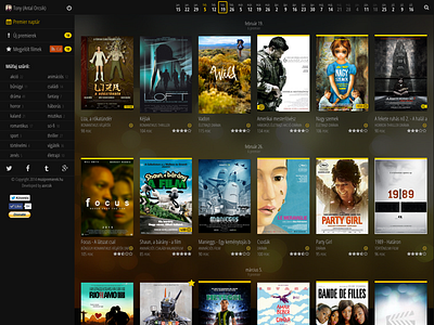 Mozipremierek.hu 2.1 - Timeline calendar cinema list movies timeline