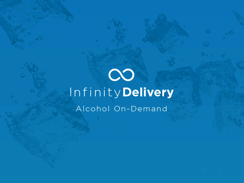 Infinity Delivery alcohol animation deliver delivery design drinks flat illustration infinity parallax typography web