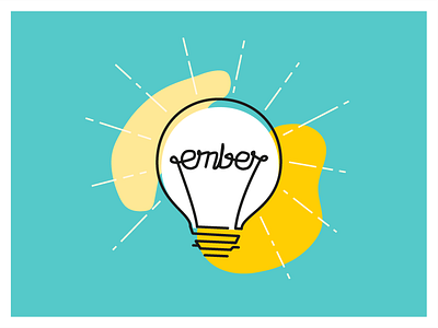 Ember blob brand bulb collective flat illustration light vector