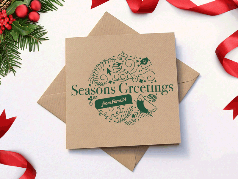 Christmas Card bird card christmas client handmade holidays holly print robin season greetings winter xmas