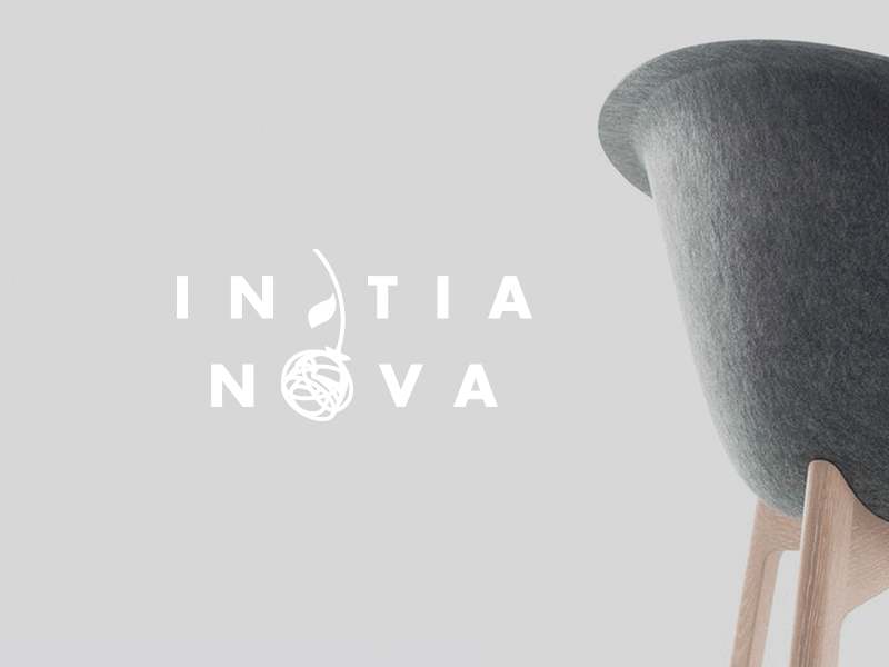 Initia Nova badge fashion flower gold interior design latin line drawing logo mark monochrome rose