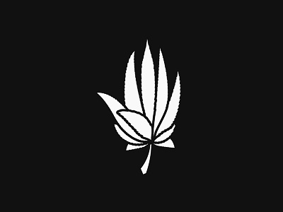 Cannabis Hand cannabis flat hand leaf logo marijuana modern palm plant slave slavery weed
