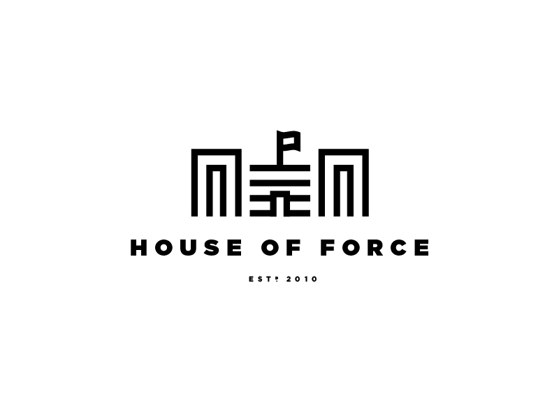 House of Force apparel brand branding flag house identity in-house internal logo logomark tee tshirt