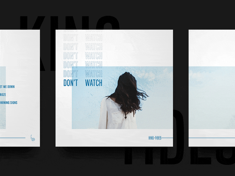 King Tides - Don't Watch album album artwork album cover animated artist band debut ep music record record cover scrolling spotify