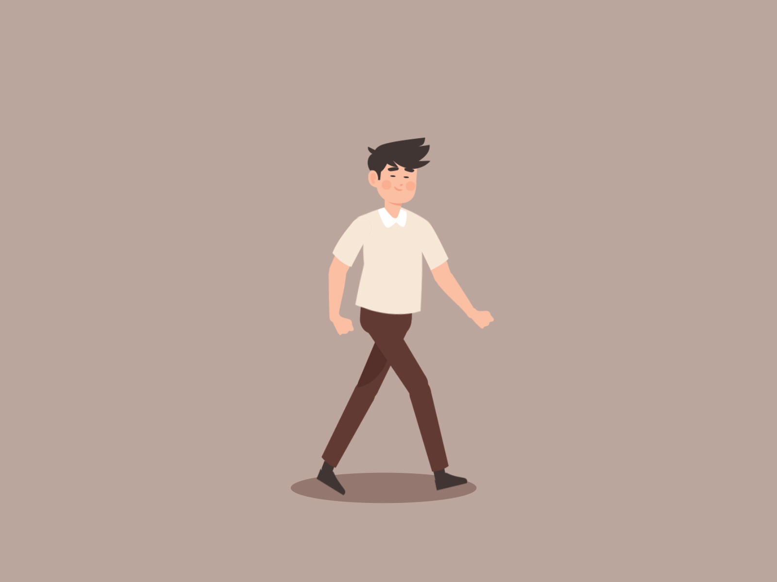 Walk Cycle 2d animation 2d character illustration vector
