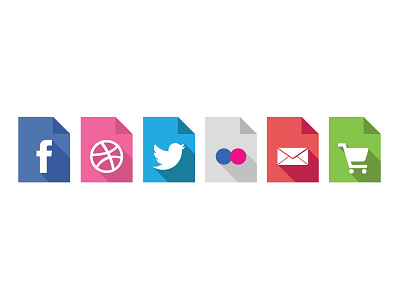 New Icons flat icons logos simple social media